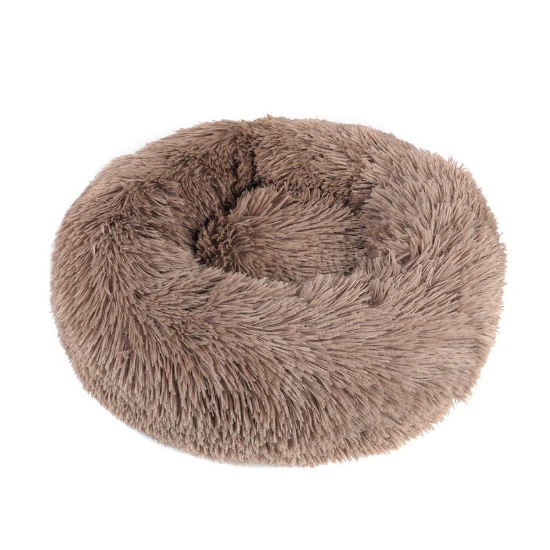 otoez Kitten Puppy Bed Extra Small XS Round Dog Cat Beds Anti Anxiety Plush Pet Calming Donut Bed with Non-Slip Waterproof Bottom, Washable (15.7", Khaki) - Image 5